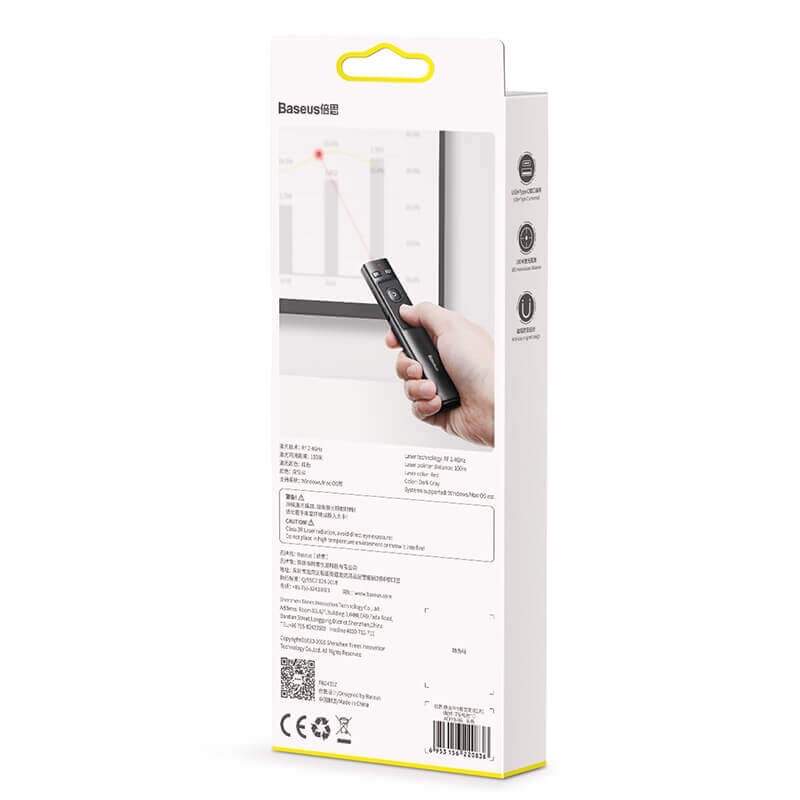 ✅BÚT LED TRÌNH CHIẾU BASEUS Orange Dot Wireless Presenter Reddot Winner 2020 -Hàng Chính Hãng
