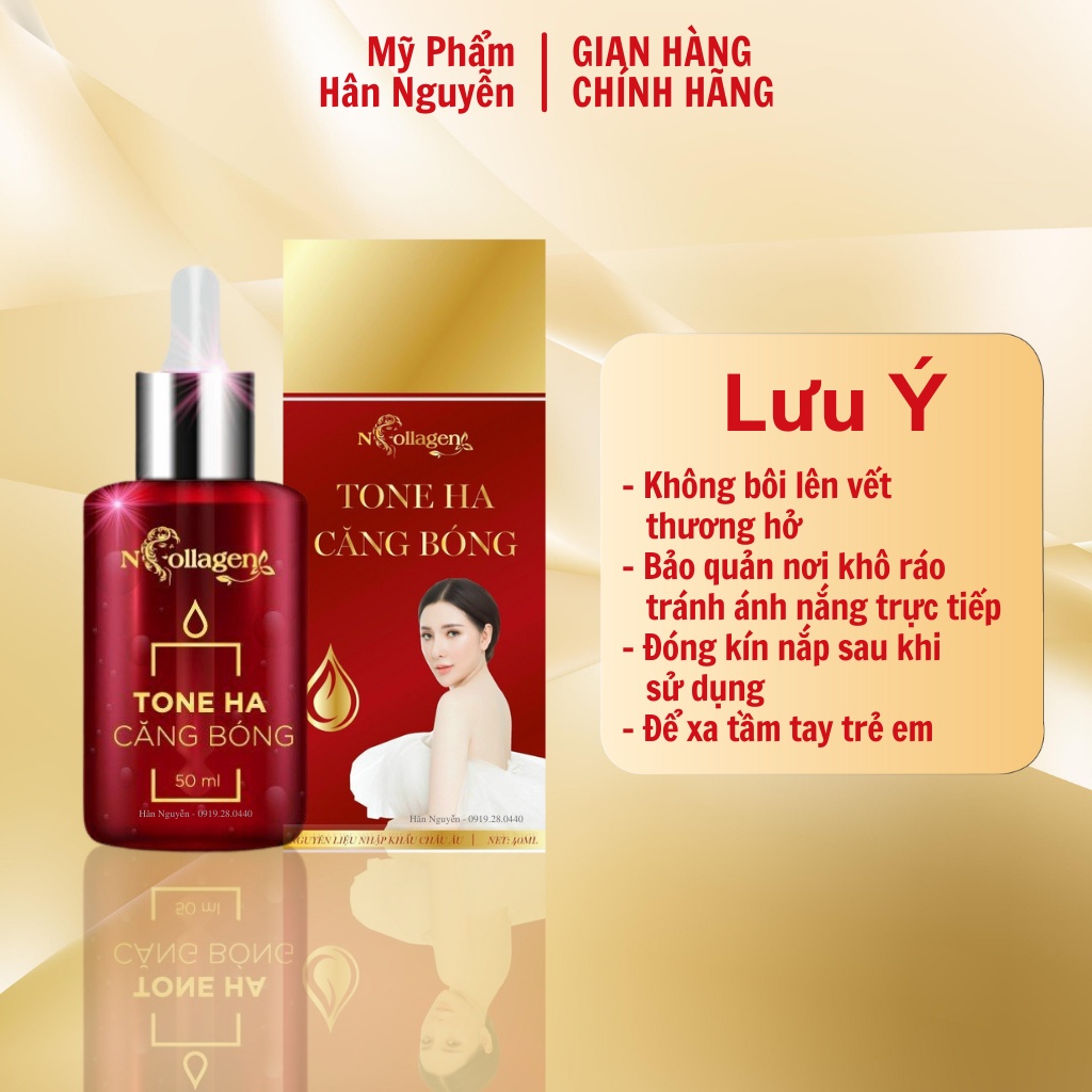 Serum tone ha căng bóng cấp nước cấp ẩm cho da giảm nhăn mờ thâm nám Ncollagen Hân Nguyễn 50ml 8938526572249