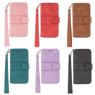 Khóa Lật Bao Da Dây Đeo Tay Dành Cho iPhone 11 12 13 14 15 16 17 Pro Max Ốp Lưng Da PU Đế Đựng Thẻ Khe Cắm 16e 17 Air Case Chống Sốc