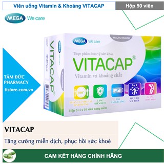 VITACAP Hộp 50 viên - Mega We Care - Bổ sung Multivitamin và khoáng chất, Tăng đề kháng, miễn dịch