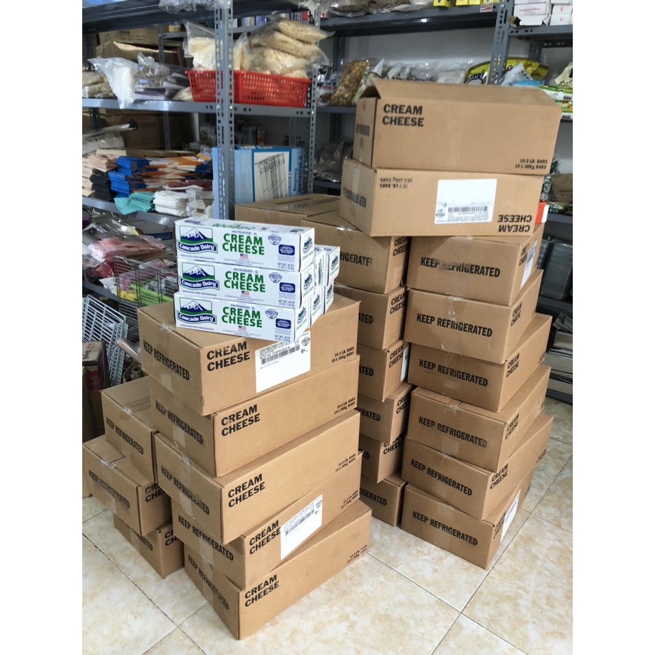 Phomai Cream cheese Mỹ hộp xanh lá 1,36kg