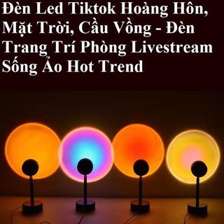 Đèn Led Tiktok Hoàng Hôn, Mặt Trời, Cầu Vồng - Đèn Trang Trí Phòng Livestream Sống Ảo Hot Trend