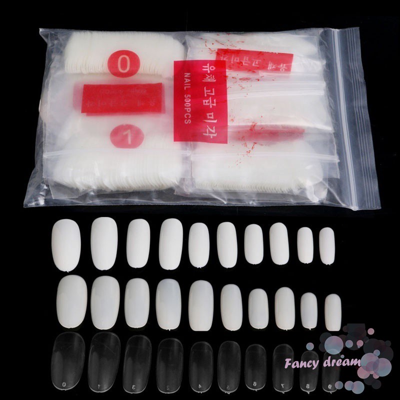 Set 500 móng giả chuyên dùng trong trang trí móng nghệ thuật