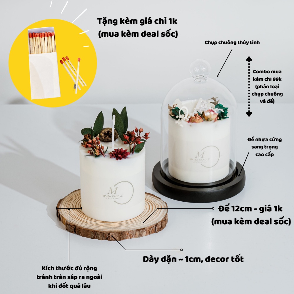 Nến thơm phòng cao cấp 4 mùa SWEET HOME làm từ sáp nguyên chất không khói hương thơm tự nhiên giúp decor phòng