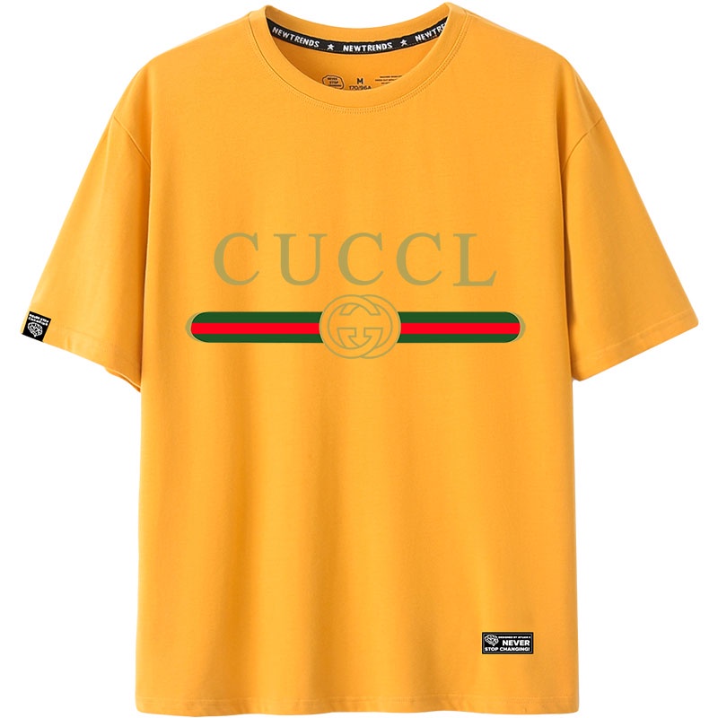 Áo Thun Cotton Tay Ngắn Dáng Rộng Họa Tiết Gucci Thời Trang Cho Nam Và Nữ