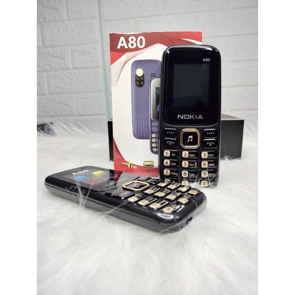 Điện thoại bàn phím phổ thông 2 sim Nokia A80 cho người già giá rẻ mới 100% bảo hành 12 tháng