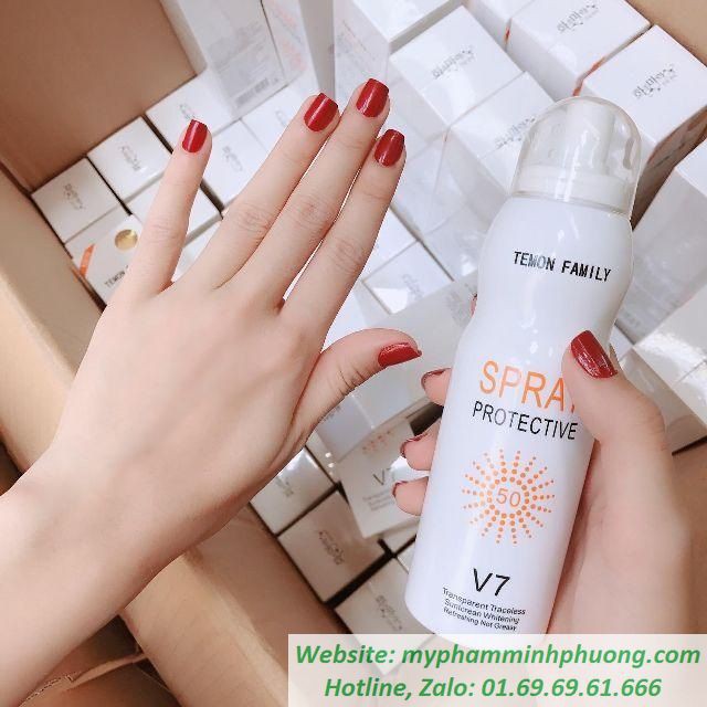 Xịt Chống Nắng Sun Screen V7 (Hàn quốc)  200ml