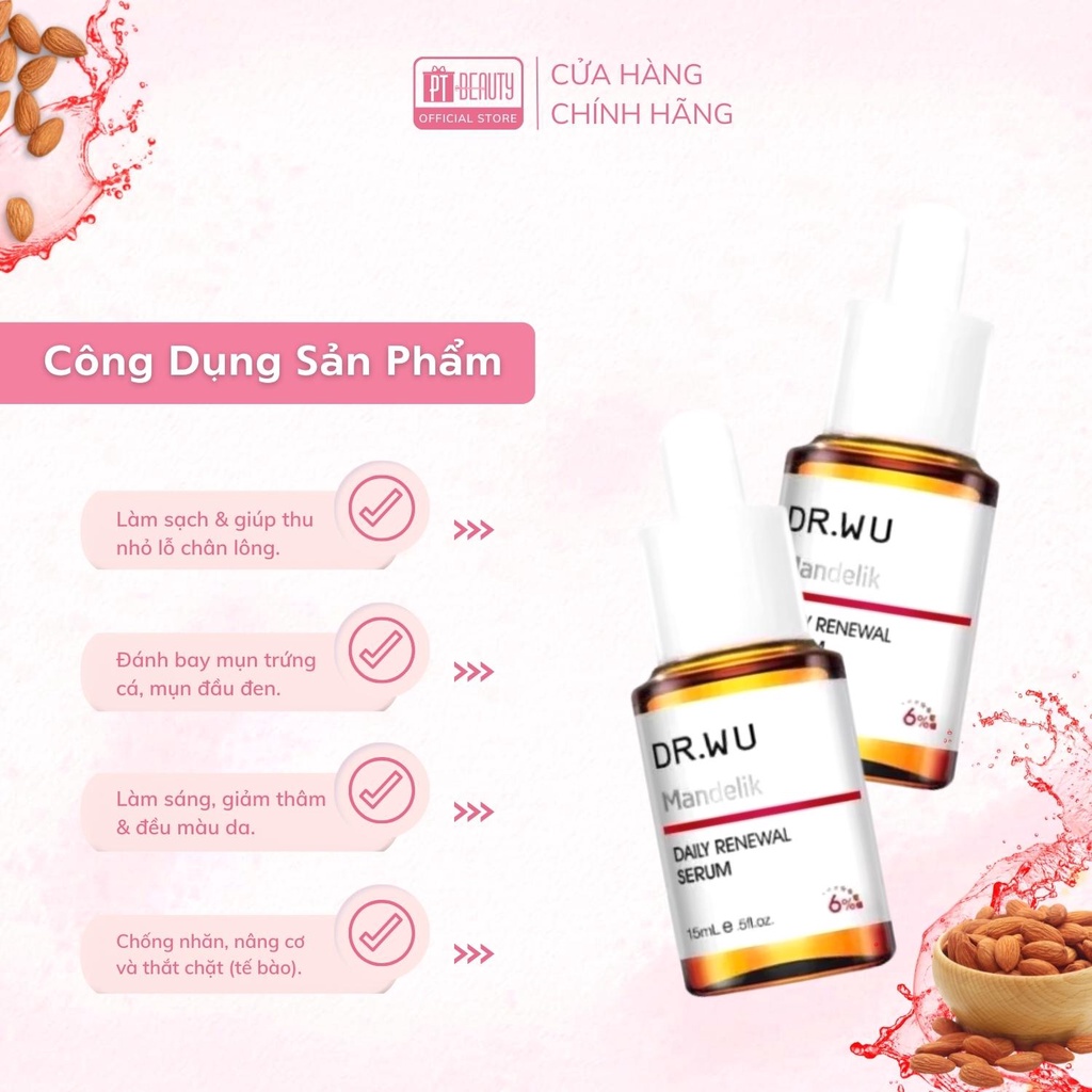 Serum Tái Tạo Da Dr.Wu Mandelic Acid 6% 15ml
