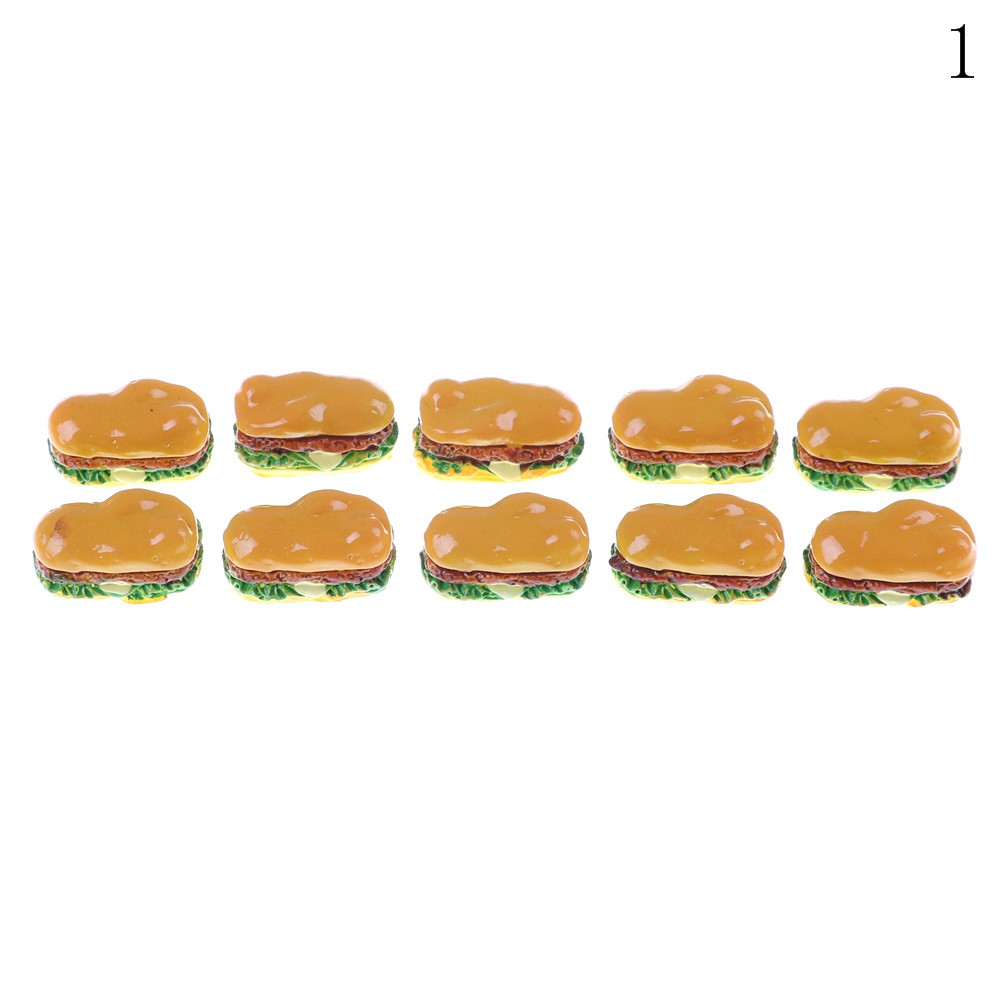 Set 2 Bánh Hamburger Đồ Chơi Mini Cho Nhà Búp Bê