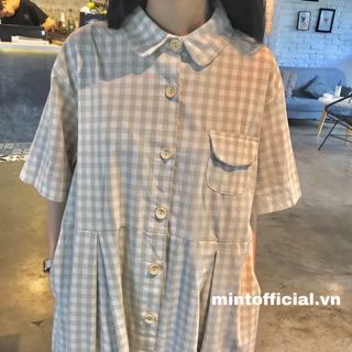 Đầm dài kẻ caro