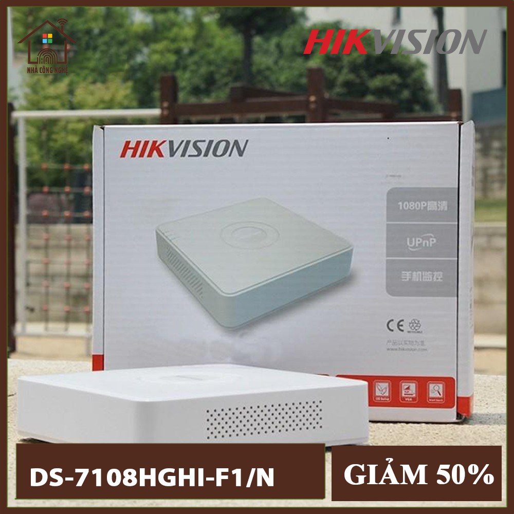 [PHÂN PHỐI CHÍNH HÃNG] Đầu Ghi Hình Camera HikVision DS-7108HGHI-F1/N 8 Kênh - Hỗ Trợ Nhiếu Người Truy Cập,Tên Miền, AHD