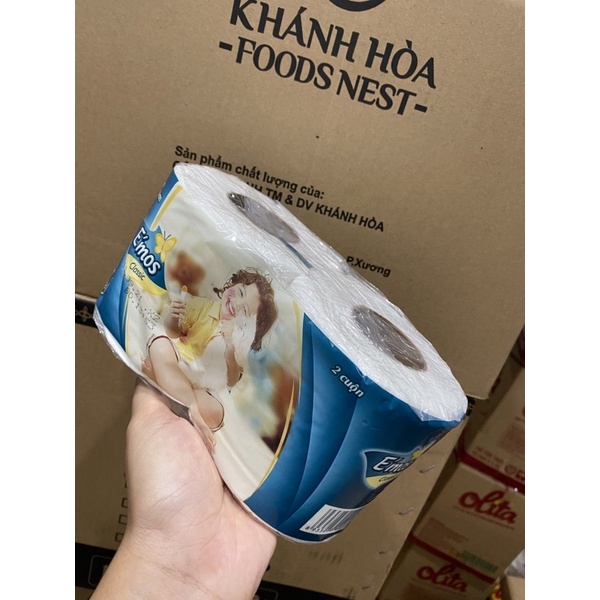 Giấy vệ sinh E’mos classic xanh