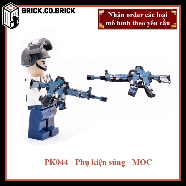 Phụ kiện MOC Army- Vũ Khí Vỉ Súng - Đồ chơi lắp ráp minifig và non-lego mô hình sáng tạo trang trí quân đội- PK043-PK047