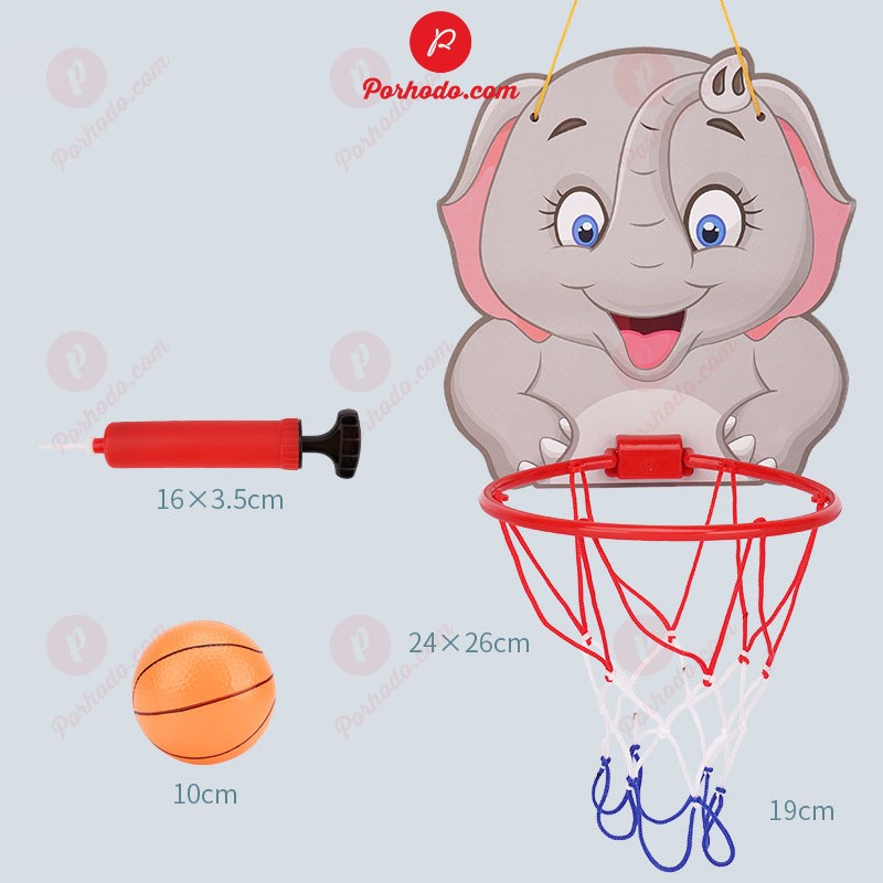 Bộ đồ chơi bóng rổ treo tường cho bé, bảng ném bóng rổ dán tường mini cho bé vui chơi KB216118