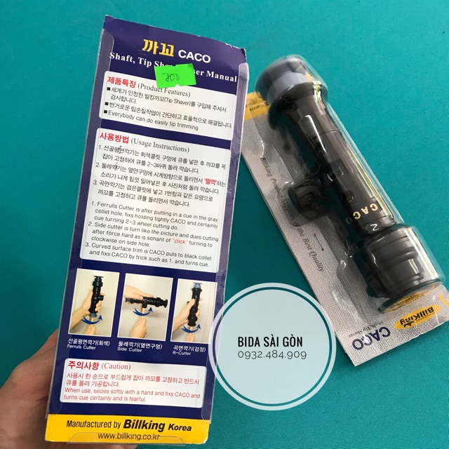Dụng cụ làm đầu cơ Bida chuyên nghiệp CaCo Billking
