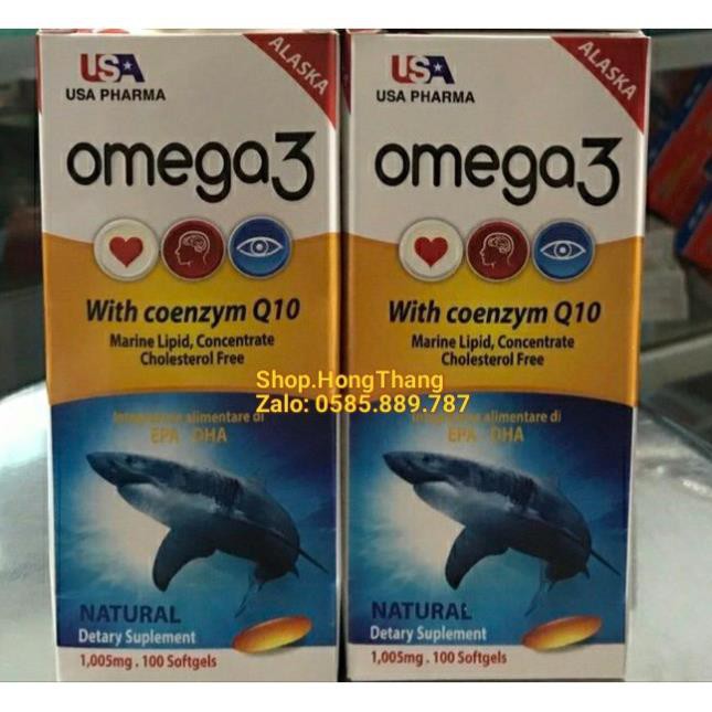 Dầu Cá Alaska Omega 3 Hộp 100 viên - Bổ Não, Tăng Cường Thị Lực, Giảm Nguy Cơ Mắc Bệnh Tim Mạch