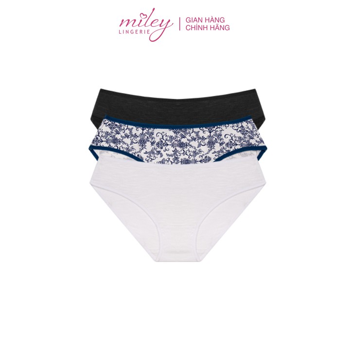 Combo 3 Quần Lót Nữ Cotton Flexi Miley Lingerie - BCS40-BCP40 ( Màu Ngẫu Nhiên)