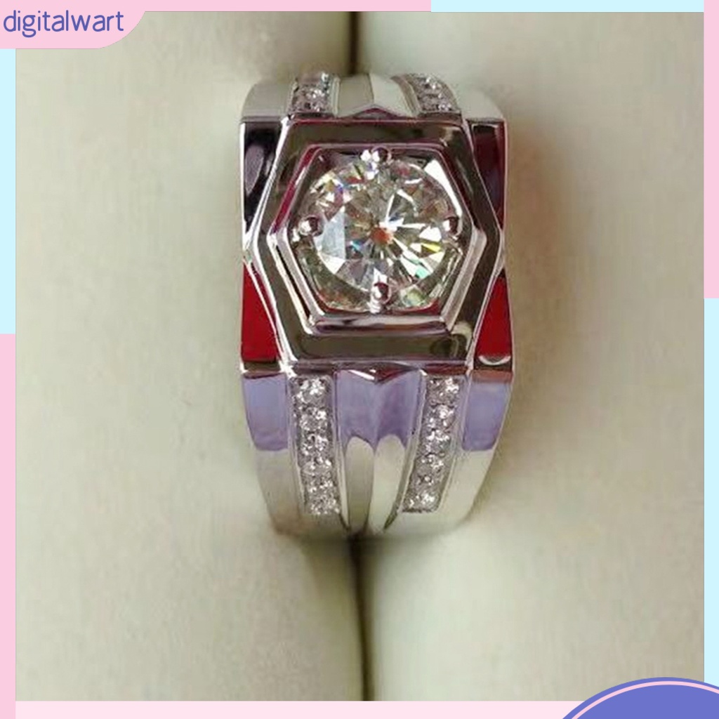 Nhẫn hợp kim đính đá kiểu dáng thời trang sang trọng dành cho nam