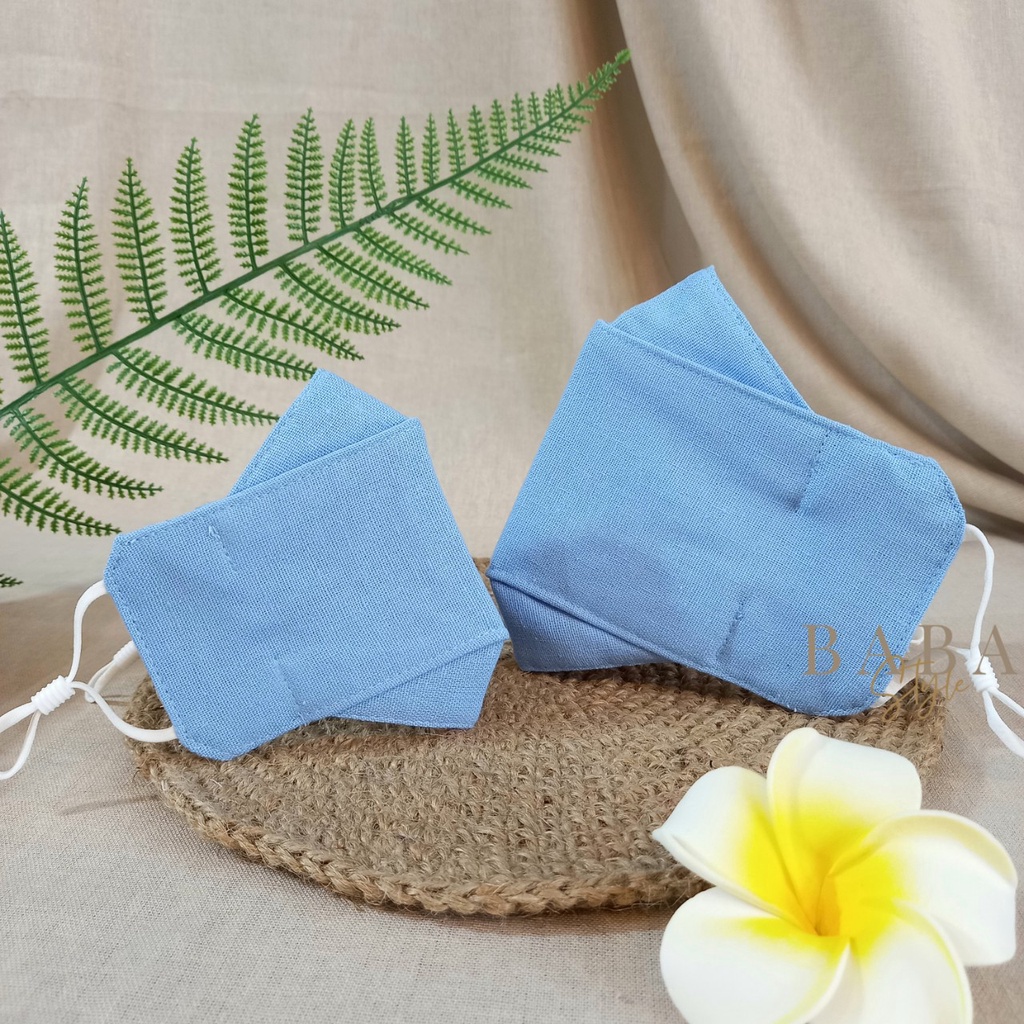 Khẩu Trang Vải Trẻ Em 3 Lớp Linen Cotton Khẩu Trang Em Bé Thời Trang Kháng Khuẩn Thoáng Mát Nhiều Màu Có Nút Điều Chỉnh