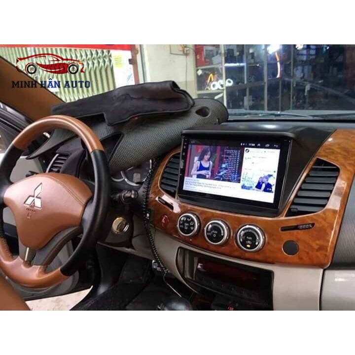 Bộ màn hình Android cho xe MITSUBISHI TRITON (PAJERO),tải phần mềm tùy ý, trọn bộ màn hình, mặt dưỡng, dây zăc zin