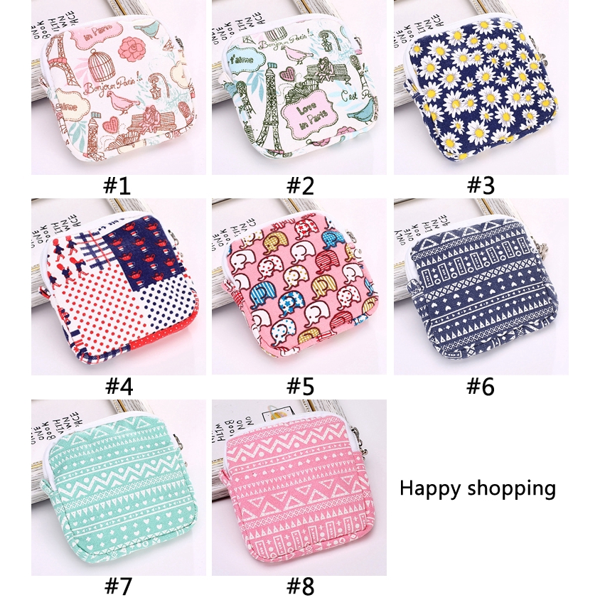 [Mã FASHIONCB264 giảm 10K đơn bất kỳ] Túi Đựng Băng Vệ Sinh / Khăn Giấy In Họa Tiết Xinh Xắn Đa Năng Tiện Dụng Cho Nữ