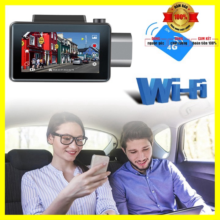 Camera hành trình thương hiệu Phisung K11 tích hợp 4G, Wifi, 3 inch, dẫn đường Navitel, Google map - Bảo hành 12 tháng