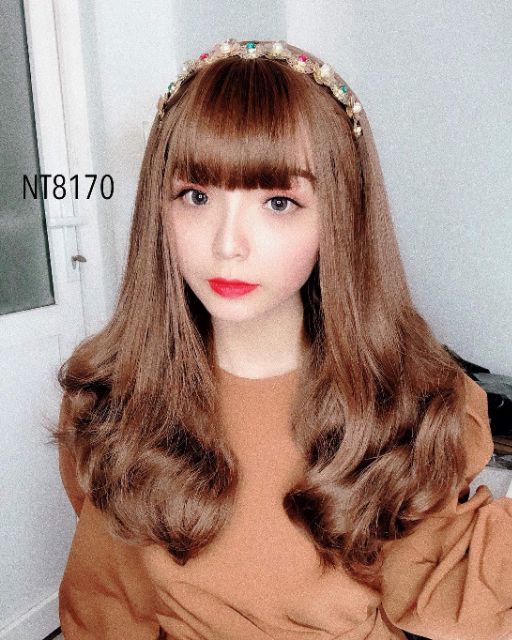 Tóc giả cả đầu ❤FREESHIP❤ CẢ ĐẦU XOĂN LỬNG 40 _ TẶNG KÈM LƯỚI, mã 8170