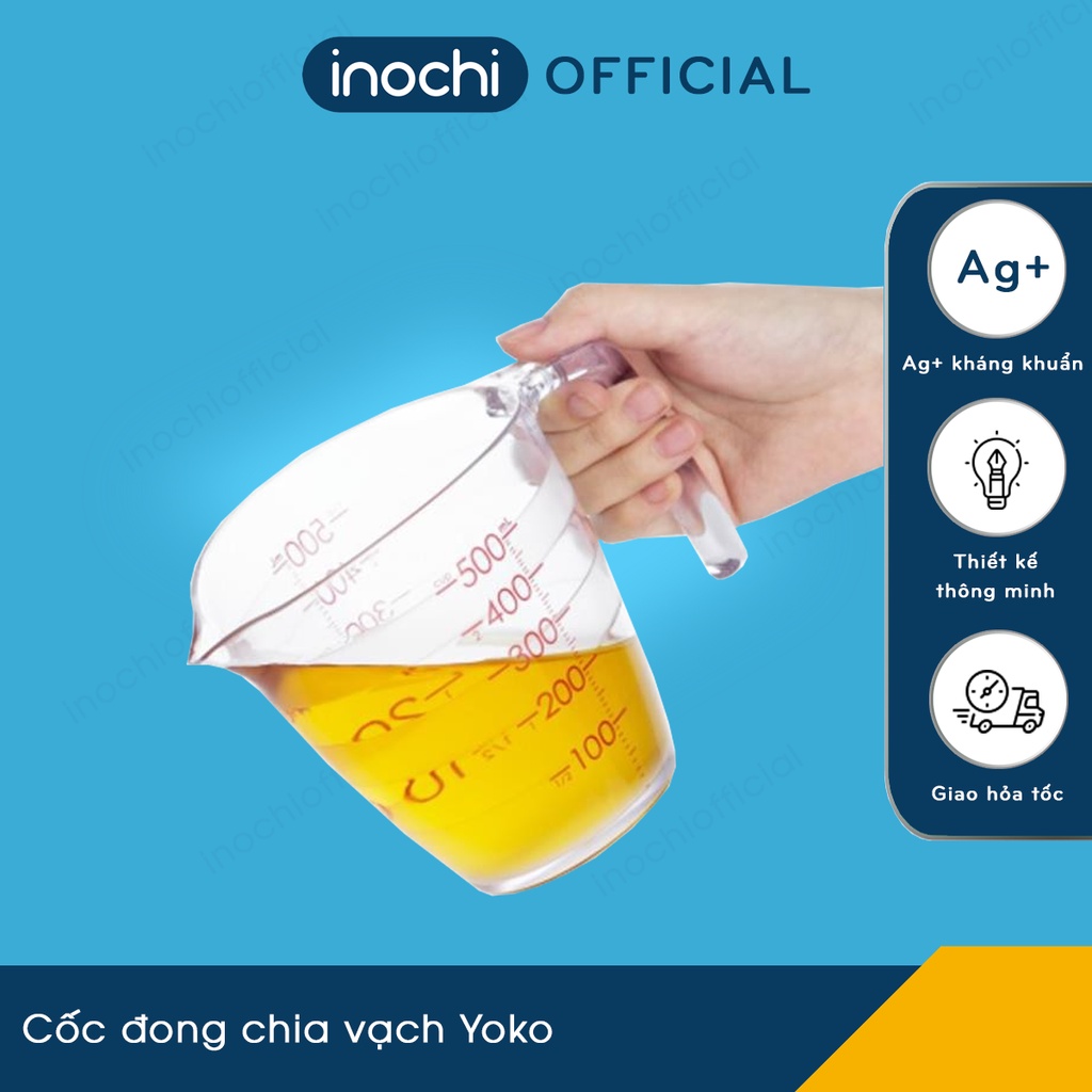 Cốc đong chia vạch Yoko Inochi 200ml / 500ml - Cốc đong thực phẩm, đong chất lỏng, Chống va đập tốt, Chất lượng Nhật Bản