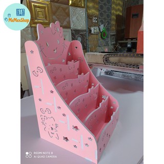 [FREE Khắc Tên Kệ] Kệ sách Hello Kitty Pink cho bé PVC