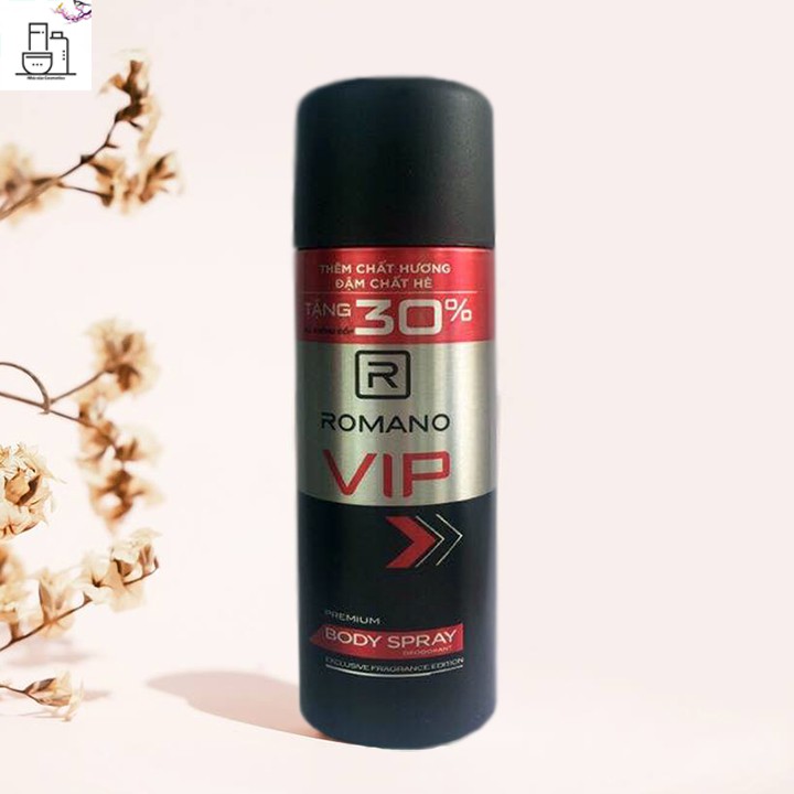 Xịt Khử Mùi Romano Vip 195ml