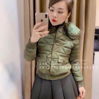 Áo phao trám mũ lông