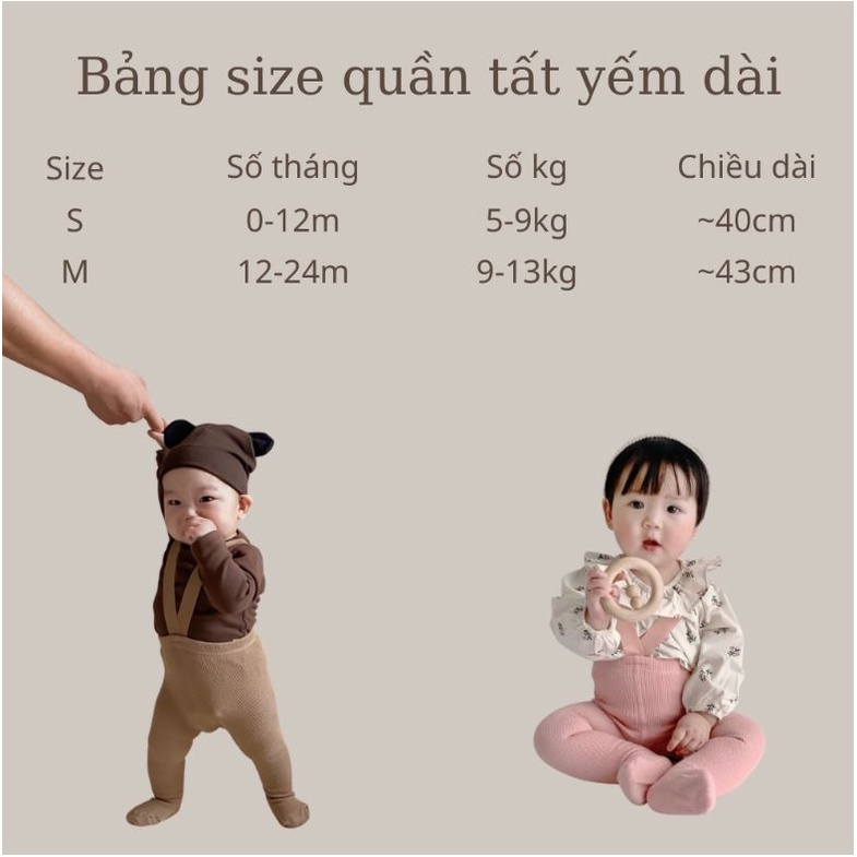 Quần tất yếm dài phong cách hàn quốc cho bé MNB BABY