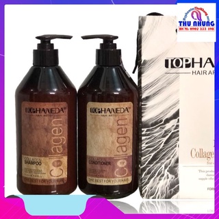CẶP DẦU GỘI XÃ HANEDA COLLAGEN SIÊU PHỤC HỒI TÓC YẾU HƯ TỔN Ý 500ML