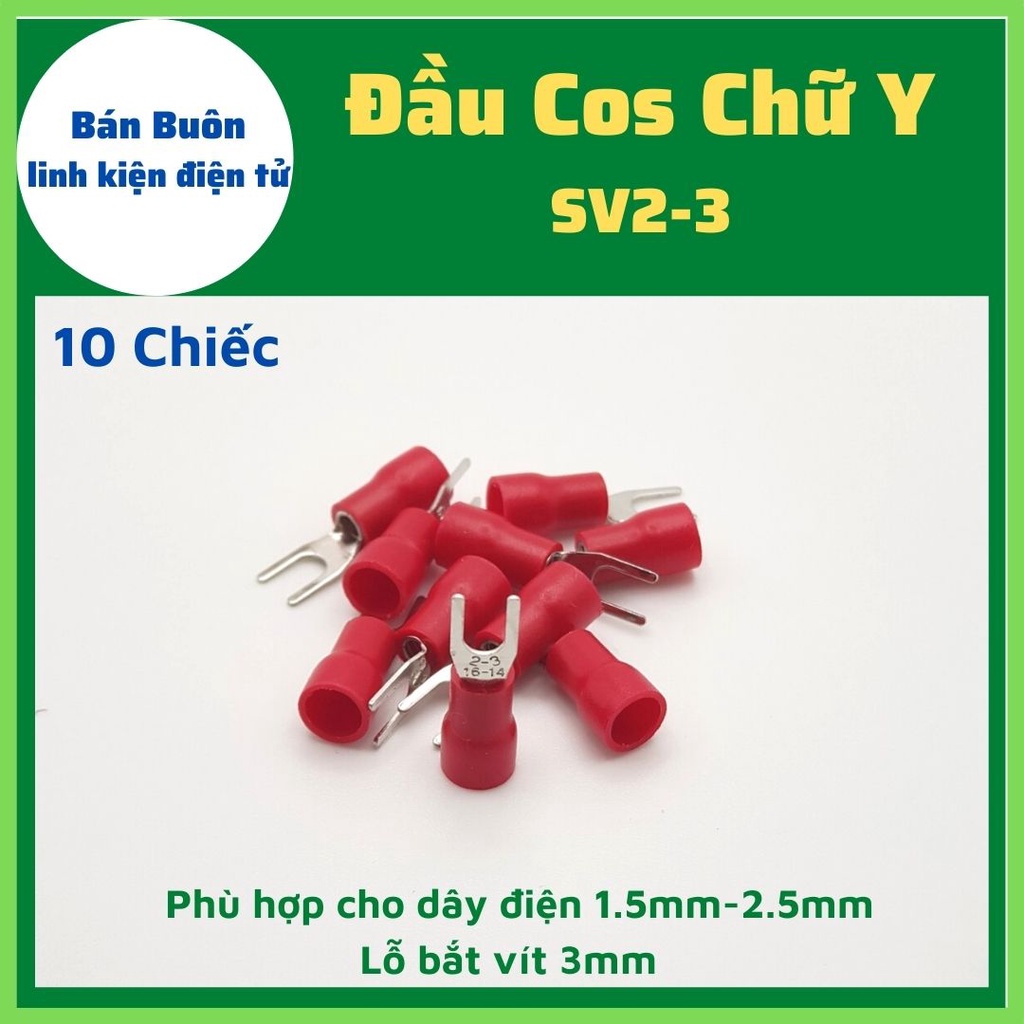 10 chiếc Đầu cos chữ y2-3, cos chẻ, cos y, cos, sv2-3, cos y các loại (100% Cos Đồng)