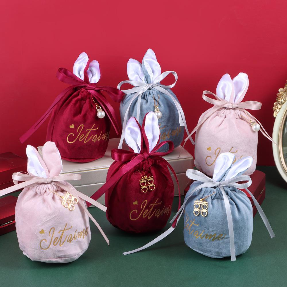 DORAW Túi Đựng Kẹo Hình Thỏ Phục Sinh