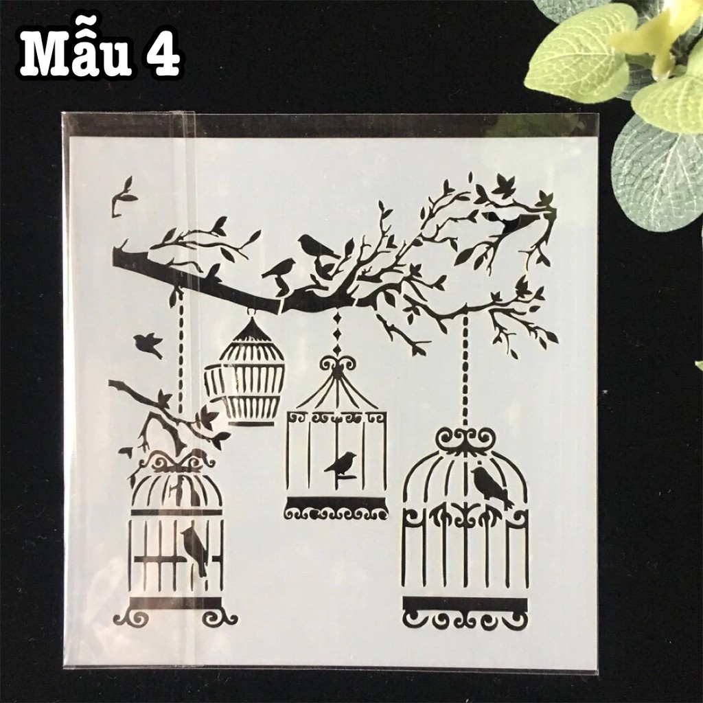 Pet Stencil - khuôn hình trang trí (Kích thước 13cm x 13cm) - 01 chiếc