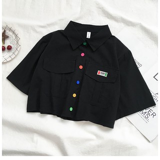 Áo Croptop Sơ Mi