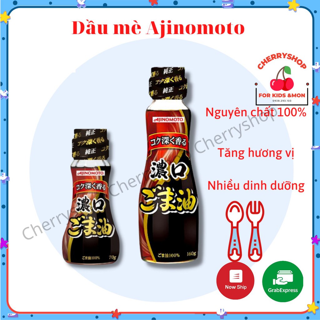 DẦU MÈ AJINOMOTO NHẬT BẢN 70gr - 160gr - dầu mè ăn dặm cho bé