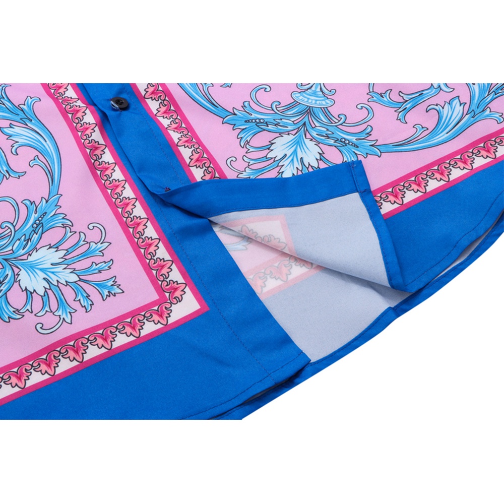 Áo Sơ Mi Dài Tay Mỏng Biểu Tượng Tối Màu Baroque Cho Nam