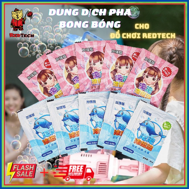 Nước pha bong bóng xà phòng - túi,gói xà phòng dành cho đồ chơi súng bong bóng xà phòng
