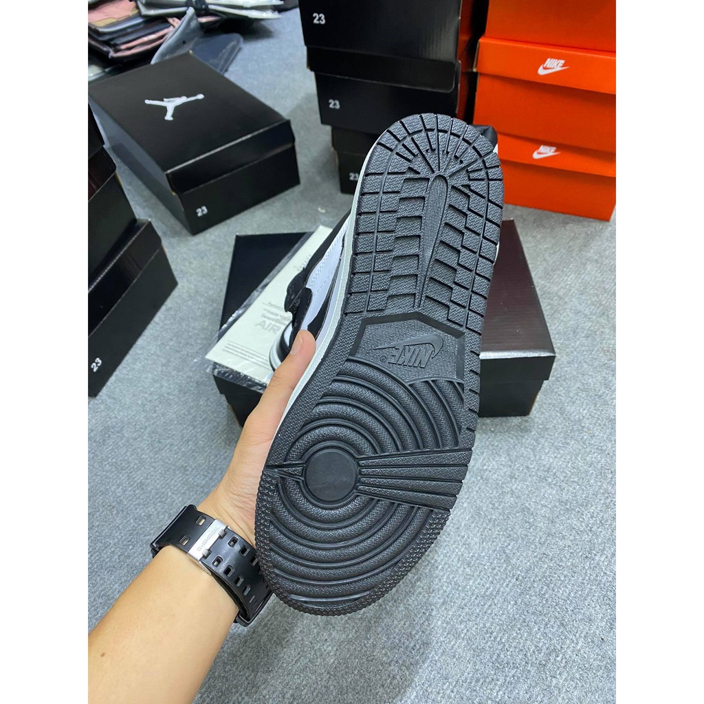 [ FREE SHIP ] Giày Jordan Panda Cao, Giày Sneaker Thể Thao JDA Cao Cổ Màu Đen, Đế Khâu Da Bò Cao Cấp Full Size Nam Nữ 36