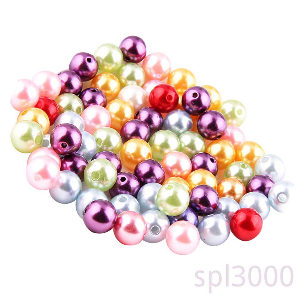 Set 100 Hạt Ngọc Trai Nhân Tạo Màu Ngẫu Nhiên Dùng Làm Trang Sức