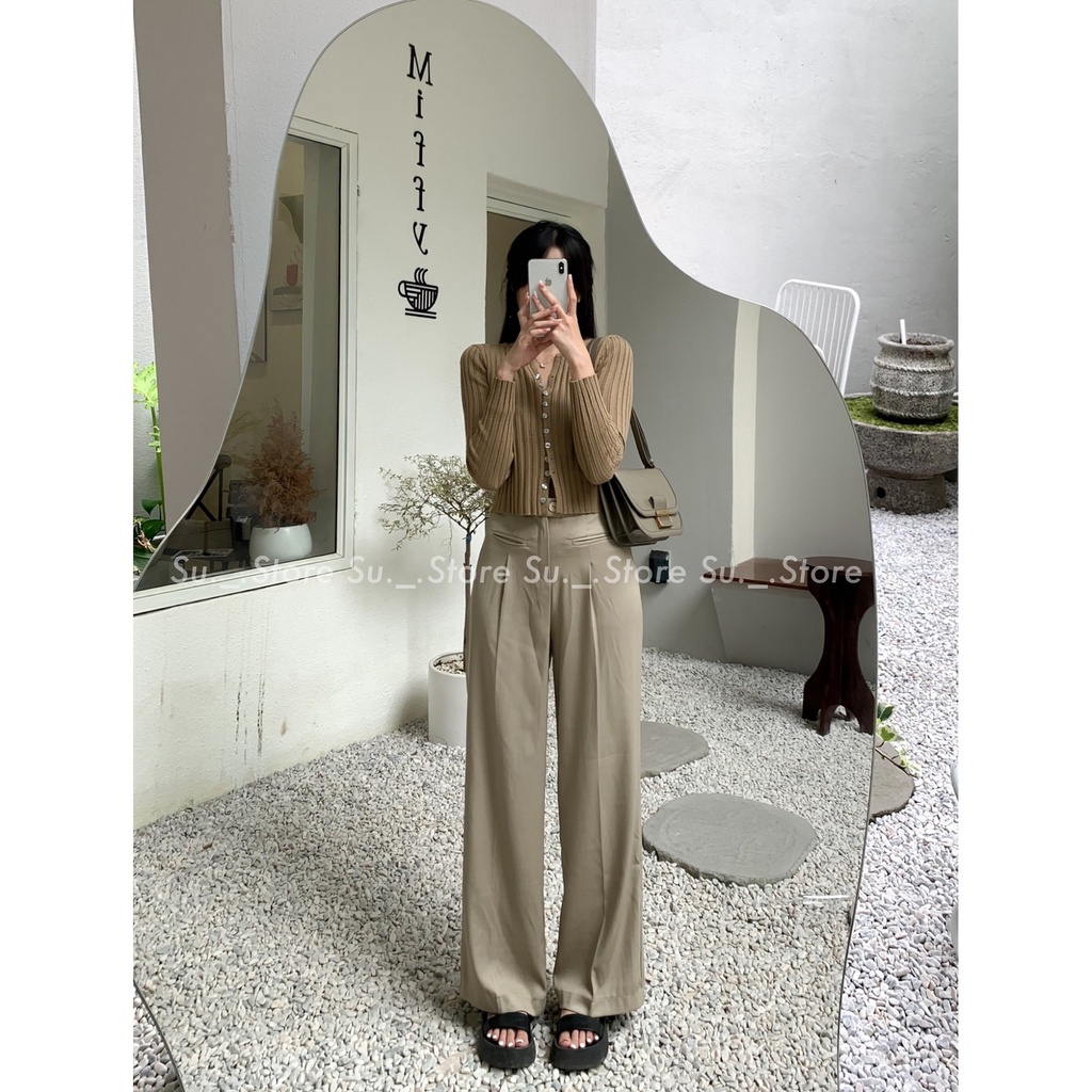 Quần culottes vải cúc lệch 2 túi trước giả Q439 SUSTORE