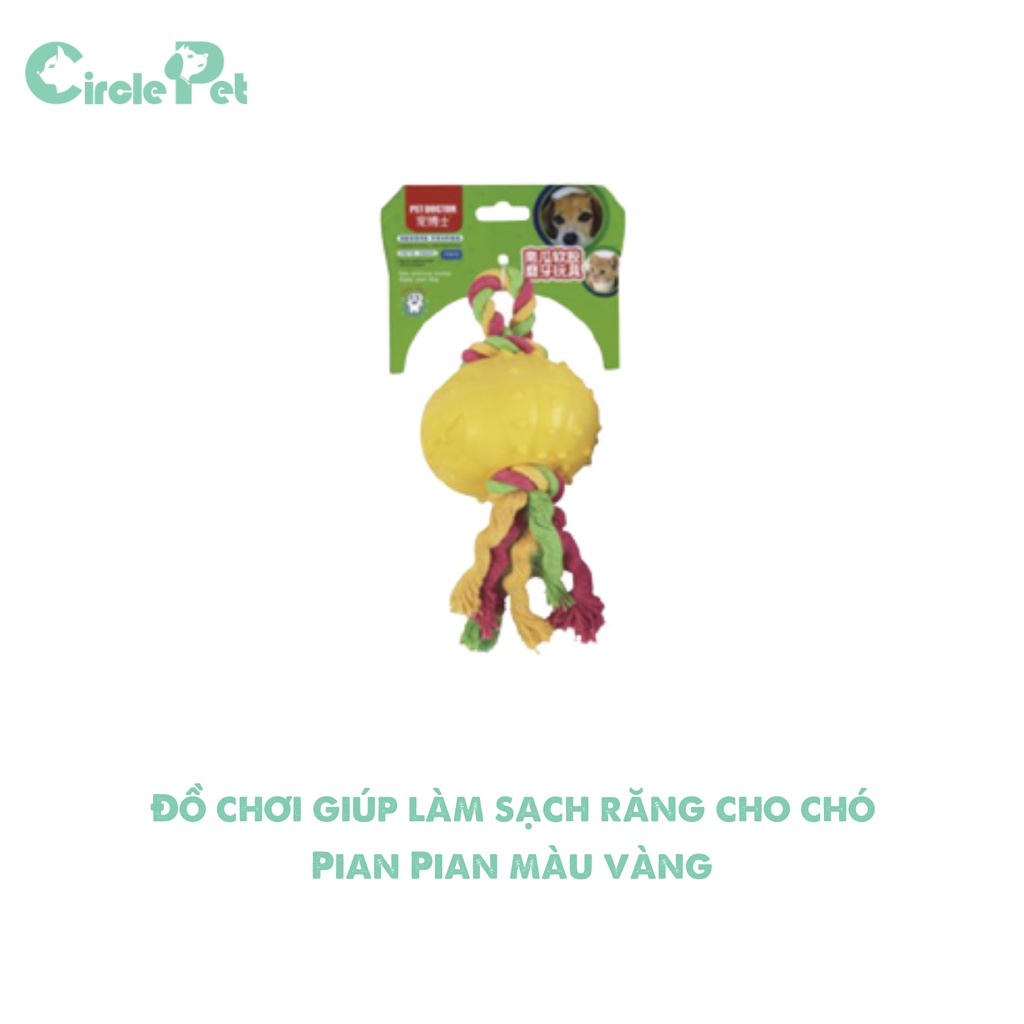 Đồ Chơi Cho Chó Pian Pian Bằng Cao Su Hình Bí Ngô Giúp Làm Sạch Răng - Circle Pet