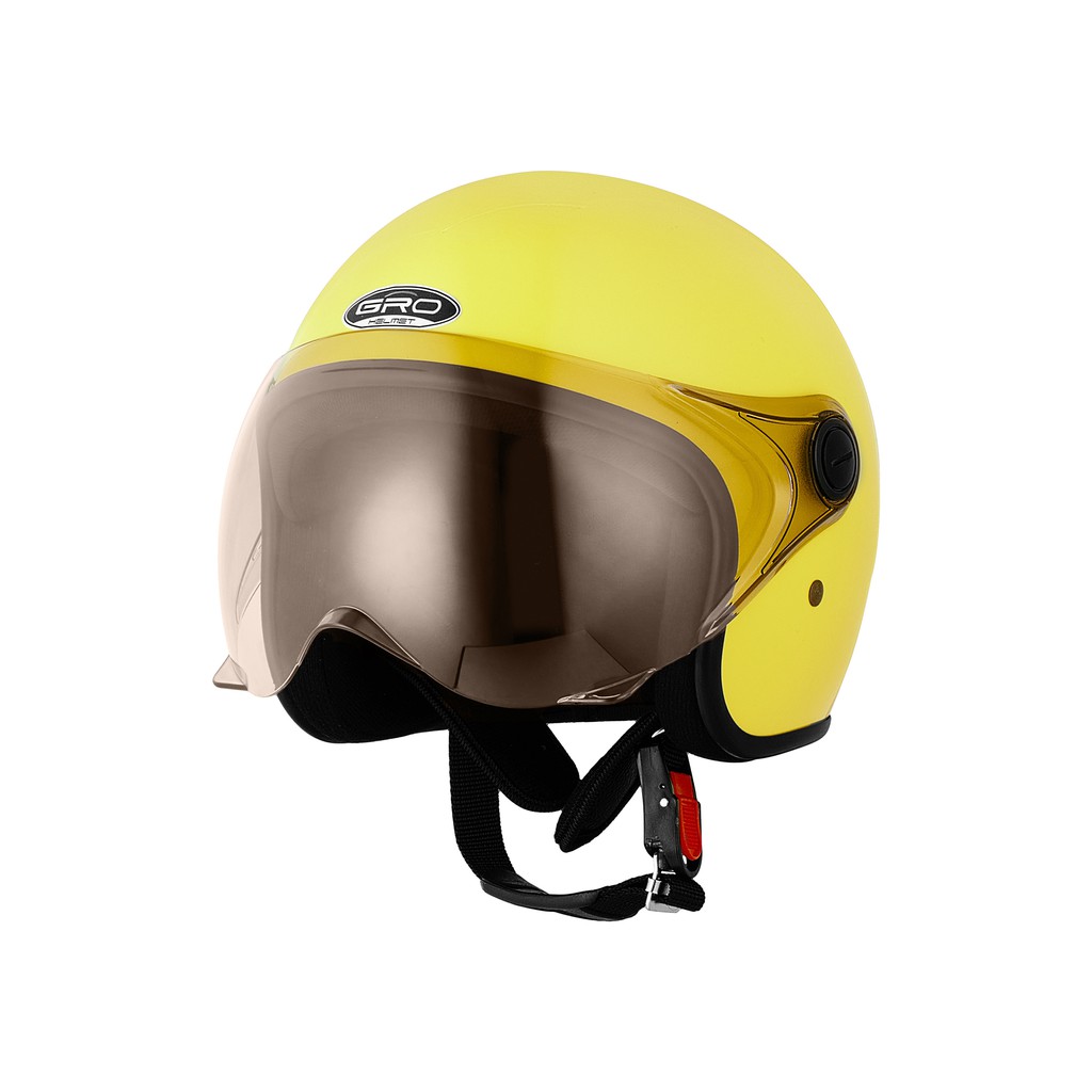 Mũ bảo hiểm 3/4 đầu GRO A3 có kính ngắn nhiều màu ( size: 53 - 56 cm).