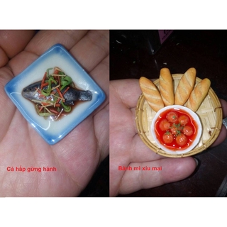 Móc khóa/ Hích tủ lạnh Món ăn mini làm từ đất sét nhật