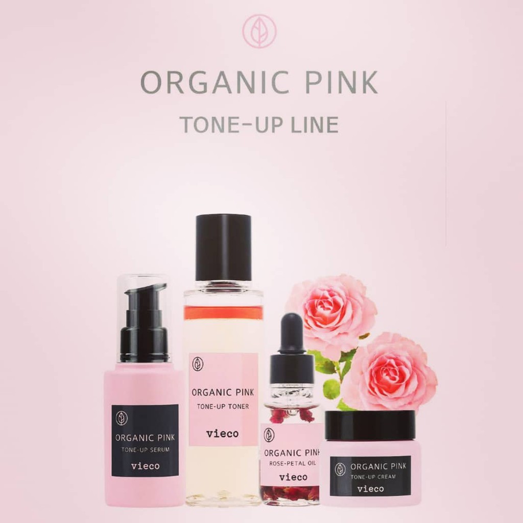 Bộ mỹ phẩm hữu cơ dưỡng trắng da Vieco Organic Pink-up Set