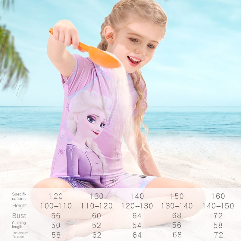 ♛Bộ Đồ Bơi Liền Thân Kiểu Công Chúa Disney Đáng Yêu Cho Bé Gái