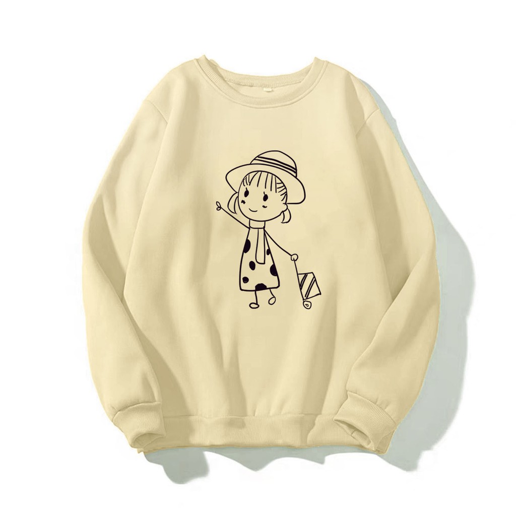 [FREESHIP_50K] Áo Sweater chui đầu nữ in hình cô gái dễ thương William - DS94 | BigBuy360 - bigbuy360.vn