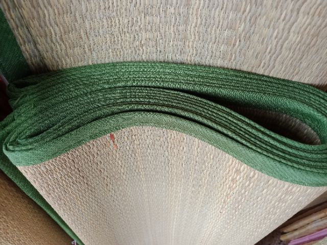 CHIẾU CÓI CỎ XUẤT KHẨU - MÀU XANH - GẬP ĐÔI. kt: 60cmx190cm- 1m6x1m9. 1m8x1m9